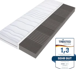 Beco Komfortschaummatratze »Matratze Dream Flex, 7-Zonen-Komfortschaummatratze, diverse Größen« 18 cm hoch Raumgewicht: 28 kg/m³ 1 Stk. tlg. Note 1,3 SEHR GUT*, feiner, hygienischer Mikrofaser-Bezug