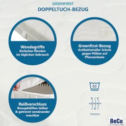 Beco Komfortschaummatratze »Matratze Active Greenfirst, Matratze in diversen Größen erhältlich« 18 cm hoch Raumgewicht: 28 kg/m³ 1 Stk. tlg. Matratze in 90x200 cm und weiteren Größen, punktelastische Matratze