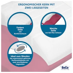 Beco Nackenstützkissen »Vario Flex« Füllung: GelschaumKomfortschaum 1 Stk. tlg. mit zwei Liegeseiten!