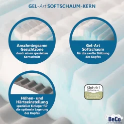 Beco Nackenstützkissen »Vario Med« Füllung: Gelschaum 1 Stk. tlg. Kern aus Gelschaum & Gesundheitsprodukt nach ZPmed®