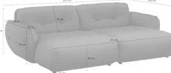 BETYPE Big-Sofa »Be Fluffy moderner Love Seat, XXL Sofa, Lese-Sessel, Mega Sofa« Softes Sitzgefühl, moderne Kedernaht, hochwertiger Bezug