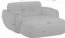 BETYPE Chaiselongue »Be Fluffy, moderner Love Seat, XXL Sofa, Lese-Sessel, Big-Sessel für 2« Softes Sitzgefühl, moderne Kedernaht, hochwertiger Bezug
