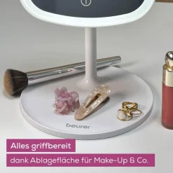 BEURER Kosmetikspiegel »BS 47, beleuchtet, mit Magnethalterung« Drei verschiedene Lichtoptionen, Touch-Sensor auf der Spiegelfläche