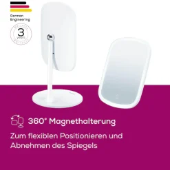 BEURER Kosmetikspiegel »BS 47, beleuchtet, mit Magnethalterung« Drei verschiedene Lichtoptionen, Touch-Sensor auf der Spiegelfläche
