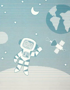 Biederlack Babydecke »Babydecke Spacekid« 75 x 100, mit Zierstich
