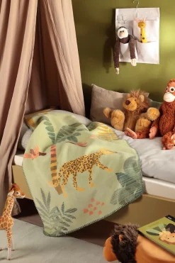 Biederlack Babydecke »Babydecke Wildlife« 75 x 100, mit Zierstich