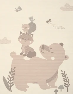 Biederlack Babydecke »Babydecke Foxy&Friends« 75 x 100, mit Zierstich