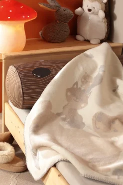 Biederlack Babydecke »Babydecke Foxy&Friends« 75 x 100, mit Zierstich