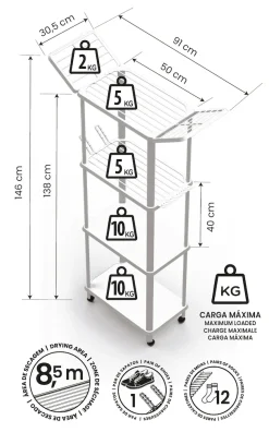 Bischof Badregal »Bucato« Regal und Wäscheständer in Eins. Und zu 100% aus recyceltem Material