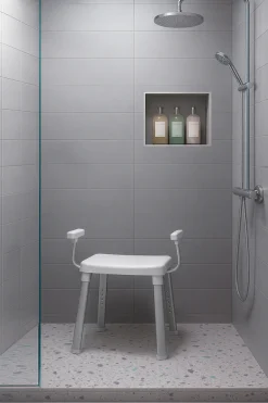 Bischof Dusch- und Badhocker »Splash 2.0« belastbar bis 150 kg rutschfester Stand, TÜV/GS geprüft, mit Armlehnen
