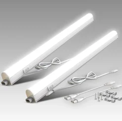 B.K.Licht Unterschrankleuchte »BK_UL1512 Unterbauleuchte, 2er Set, 57.3 cm, Neutralweißes Licht« LED-Modul 2 Stk. Neutralweiß Lichtleiste, 8W, 700Lm, 4.000K, erweiterbar durch Stecksystem