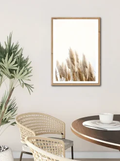 Bönninghoff Bild mit Rahmen »Wandbild gerahmt GETREIDE HALME 50x70 cm – Helles Naturmotiv Scandi« Gräser | Natur | Pflanzen | Pflanzenbilder 1 Stk. tlg. mit dekorativem Rahmen
