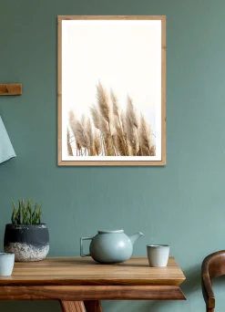 Bönninghoff Bild mit Rahmen »Wandbild gerahmt GETREIDE HALME 50x70 cm – Helles Naturmotiv Scandi« Gräser | Natur | Pflanzen | Pflanzenbilder 1 Stk. tlg. mit dekorativem Rahmen