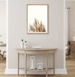 Bönninghoff Bild mit Rahmen »Wandbild gerahmt GETREIDE HALME 50x70 cm – Helles Naturmotiv Scandi« Gräser | Natur | Pflanzen | Pflanzenbilder 1 Stk. tlg. mit dekorativem Rahmen