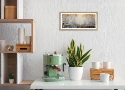 Bönninghoff Bild mit Rahmen »Wandbild gerahmt BIRKENWALD 23x49 cm – Natur Wanddeko modern« Abstrakt | Abstrakte | Baumbilder | Bäume | Landschaft | Natur | Wald | Waldbilder 1 Stk. tlg. mit dekorativem Rahmen
