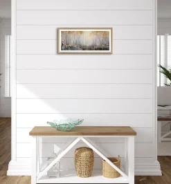Bönninghoff Bild mit Rahmen »Wandbild gerahmt BIRKENWALD 23x49 cm – Natur Wanddeko modern« Abstrakt | Abstrakte | Baumbilder | Bäume | Landschaft | Natur | Wald | Waldbilder 1 Stk. tlg. mit dekorativem Rahmen