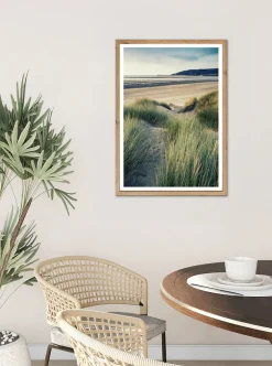 Bönninghoff Bild mit Rahmen »Wandbild gerahmt STRANDROGGEN 50x70 cm – Nordsee Dünenmotiv mit« Düne | Gräser | Küste | Landschaft | Meer | Natur | Strand 1 Stk. tlg. mit dekorativem Rahmen