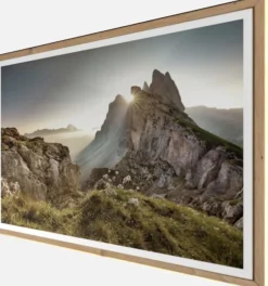 Bönninghoff Bild mit Rahmen »Wandbild gerahmt BERGE SONNENAUFGANG 50x70 cm – Landschaftsbild Alpen« Berge | Blumen | Felsen | Natur | Sonnenaufgang 1 Stk. tlg. mit dekorativem Rahmen