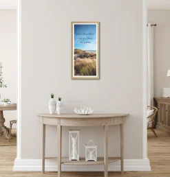 Bönninghoff Bild mit Rahmen »Wandbild gerahmt SCHÖNE AUGENBLICKE – STRAND 23x49 cm – Natur Wanddeko« Düne | Sprüche | Strand 1 Stk. tlg. mit dekorativem Rahmen