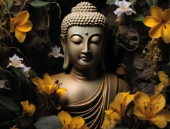 Bönninghoff Leinwandbild »Wandbild BUDDHA 46x61 cm – Leinwandbild Keilrahmen Deko modern« Blumenbilder | Buddha | Natur 1 Stk. tlg. auf Keilrahmen gespannt