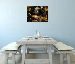 Bönninghoff Leinwandbild »Wandbild BUDDHA 46x61 cm – Leinwandbild Keilrahmen Deko modern« Blumenbilder | Buddha | Natur 1 Stk. tlg. auf Keilrahmen gespannt