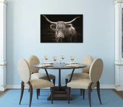 Bönninghoff Leinwandbild »Wandbild HOCHLANDRIND 60x90 cm – Leinwandbild Keilrahmen Deko modern« Kuhbilder 1 Stk. tlg. auf Keilrahmen gespannt
