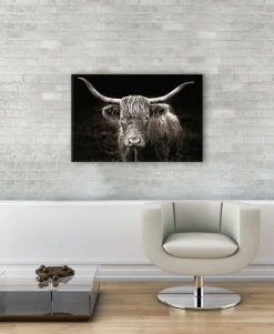 Bönninghoff Leinwandbild »Wandbild HOCHLANDRIND 60x90 cm – Leinwandbild Keilrahmen Deko modern« Kuhbilder 1 Stk. tlg. auf Keilrahmen gespannt