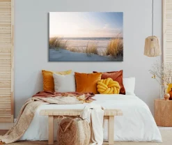 Bönninghoff Leinwandbild »Wandbild DÜNEN, STRAND UND MEER 78x118 cm – Leinwandbild Keilrahmen« Düne | Strand 1 Stk. tlg. auf Keilrahmen gespannt