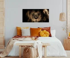 Bönninghoff Leinwandbild »Wandbild LÖWE 50x100 cm – Leinwandbild Keilrahmen Deko modern« Löwe 1 Stk. tlg. auf Keilrahmen gespannt