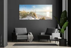 Bönninghoff Leinwandbild »Wandbild STRAND XXL 90x200 cm – Leinwandbild Keilrahmen Deko modern« Düne | Strand 1 Stk. tlg. auf Keilrahmen gespannt