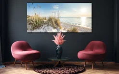 Bönninghoff Leinwandbild »Wandbild STRAND XXL 90x200 cm – Leinwandbild Keilrahmen Deko modern« Düne | Strand 1 Stk. tlg. auf Keilrahmen gespannt