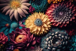 Bönninghoff Leinwandbild »Wandbild BUNTE BLUMEN 60x90 cm – Leinwandbild Keilrahmen Deko modern« Blumen 1 Stk. tlg. auf Keilrahmen gespannt