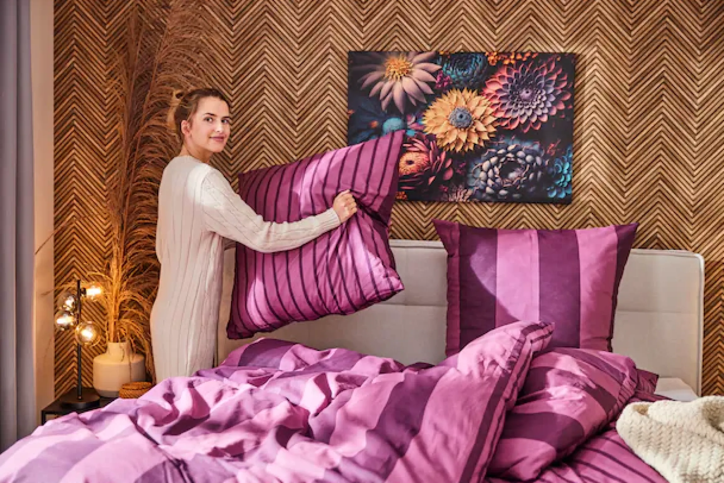 Bönninghoff Leinwandbild »Wandbild BUNTE BLUMEN 60x90 cm – Leinwandbild Keilrahmen Deko modern« Blumen 1 Stk. tlg. auf Keilrahmen gespannt