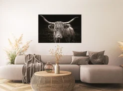 Bönninghoff Leinwandbild »Wandbild HOCHLANDRIND 78x118 cm – Leinwandbild Keilrahmen Deko modern« Kuhbilder 1 Stk. tlg. auf Keilrahmen gespannt