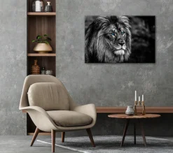 Bönninghoff Leinwandbild »Wandbild LÖWE 60x90 cm – Leinwandbild Keilrahmen Deko modern« Löwe 1 Stk. tlg. auf Keilrahmen gespannt