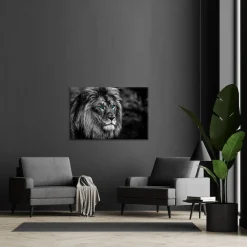 Bönninghoff Leinwandbild »Wandbild LÖWE 60x90 cm – Leinwandbild Keilrahmen Deko modern« Löwe 1 Stk. tlg. auf Keilrahmen gespannt