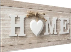 Bönninghoff Leinwandbild »Wandbild NEBEL IM HERBSTWALD 33x70 cm – Leinwandbild Keilrahmen Deko« Herz | Schriftzug 1 Stk. tlg. auf Keilrahmen gespannt