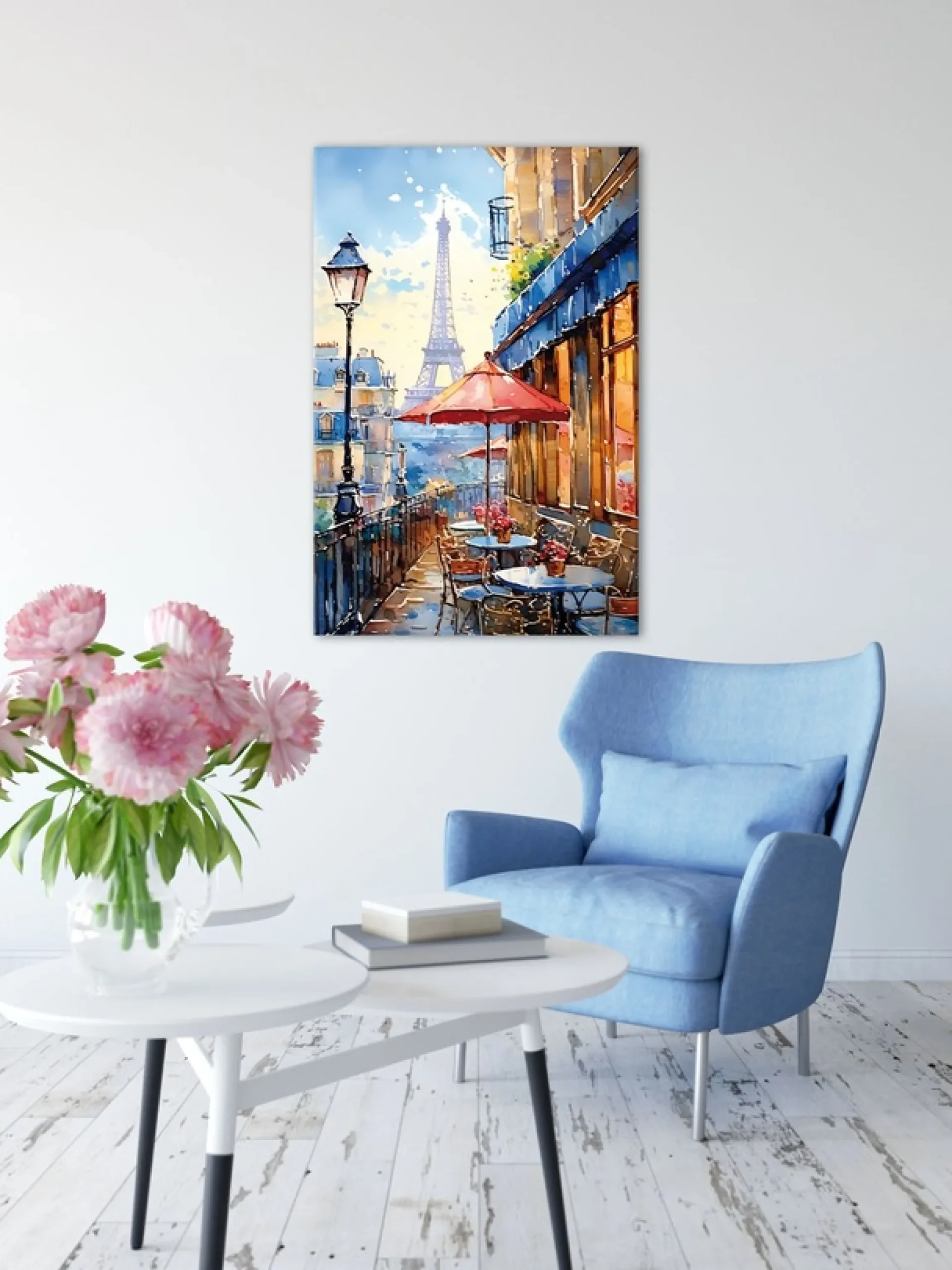 Bönninghoff Leinwandbild »Wandbild CAFE IN PARIS 60x90 cm – Leinwandbild Keilrahmen Deko modern« Cafe | Frankreich | Gebäude | Paris | Restaurant & Cafés | Stadt | Städte 1 Stk. tlg. auf Keilrahmen gespannt