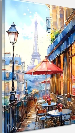 Bönninghoff Leinwandbild »Wandbild CAFE IN PARIS 60x90 cm – Leinwandbild Keilrahmen Deko modern« Cafe | Frankreich | Gebäude | Paris | Restaurant & Cafés | Stadt | Städte 1 Stk. tlg. auf Keilrahmen gespannt