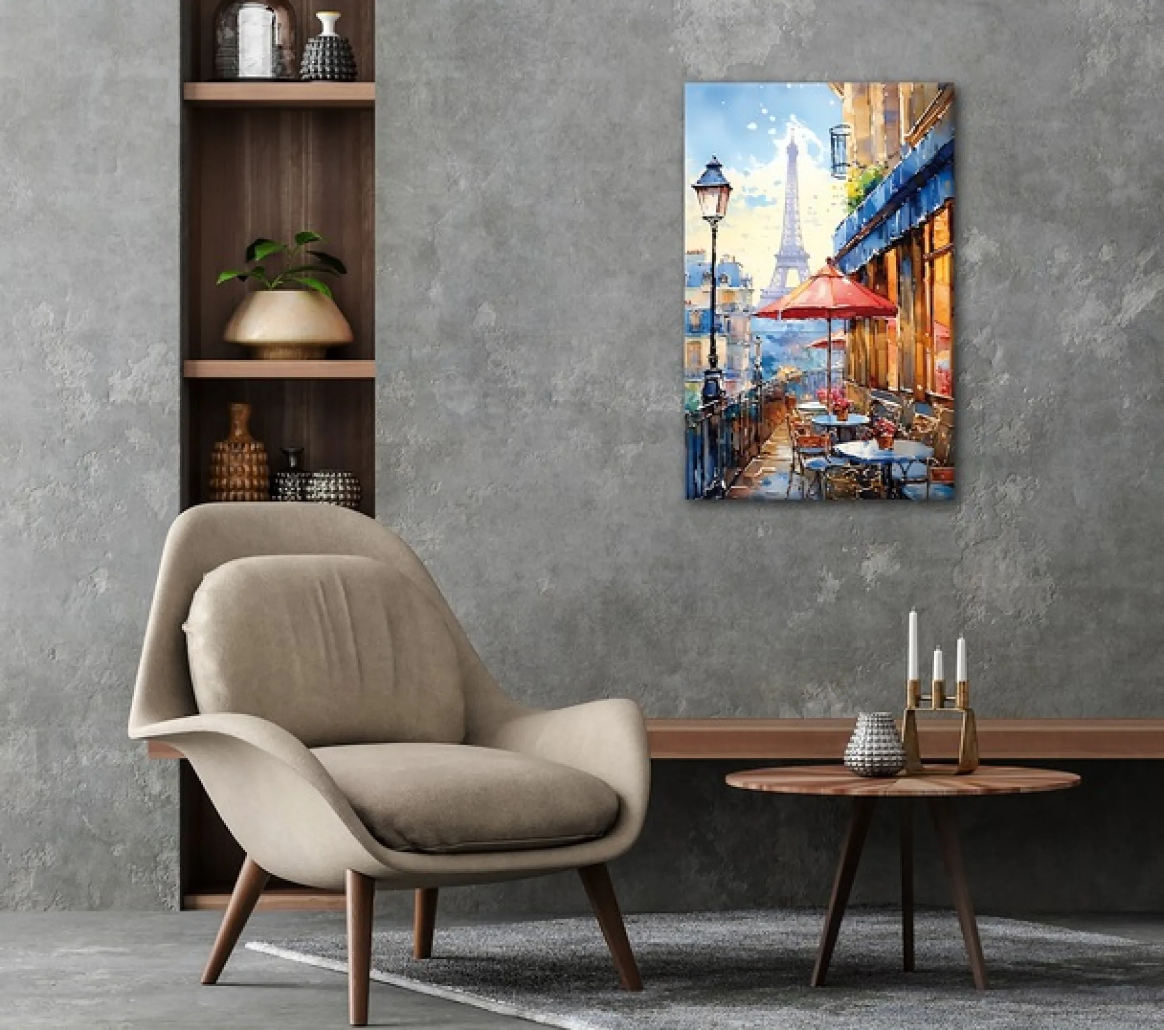 Bönninghoff Leinwandbild »Wandbild CAFE IN PARIS 60x90 cm – Leinwandbild Keilrahmen Deko modern« Cafe | Frankreich | Gebäude | Paris | Restaurant & Cafés | Stadt | Städte 1 Stk. tlg. auf Keilrahmen gespannt