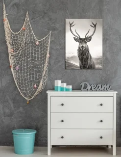 Bönninghoff Leinwandbild »Wandbild HIRSCH 46x61 cm – Leinwandbild Keilrahmen Deko modern« Hirsch 1 Stk. tlg. auf Keilrahmen gespannt