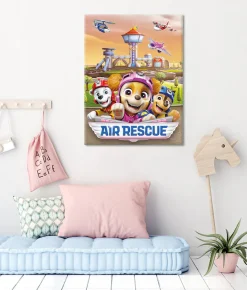 Bönninghoff Leinwandbild »Wandbild AIR RESCUE PAW PATROL 46x61 cm – Leinwandbild Keilrahmen Deko« Hunde | Paw Patrol 1 Stk. tlg. auf Keilrahmen gespannt