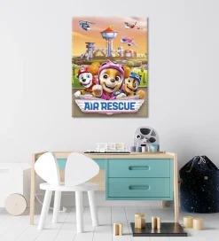 Bönninghoff Leinwandbild »Wandbild AIR RESCUE PAW PATROL 46x61 cm – Leinwandbild Keilrahmen Deko« Hunde | Paw Patrol 1 Stk. tlg. auf Keilrahmen gespannt