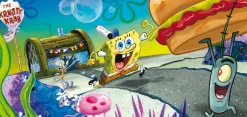 Bönninghoff Leinwandbild »Wandbild SPONGEBOB BURGERHEIST 33x70 cm – Leinwandbild Keilrahmen Deko« Filmfiguren | Serien 1 Stk. tlg. auf Keilrahmen gespannt