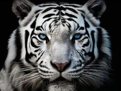 Bönninghoff Leinwandbild »Wandbild WEISSER TIGER 46x61 cm – Leinwandbild Keilrahmen Deko modern« Raubkatzen | Tiere | Tiger | Wildtiere 1 Stk. tlg. auf Keilrahmen gespannt