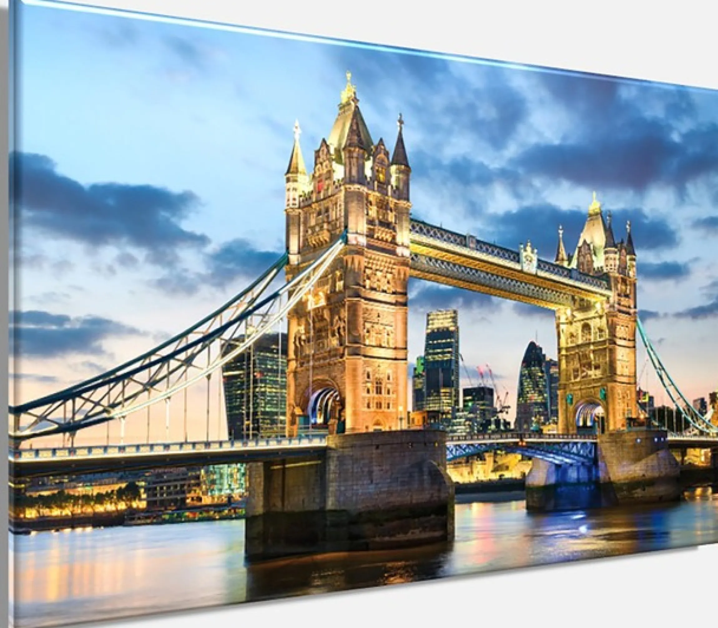 Bönninghoff Leinwandbild »Wandbild TOWER BRIDGE 60x90 cm – Leinwandbild Keilrahmen Deko modern« Brücken | Gebäude | Großbritannien | London | Skyline | Stadt | Städte 1 Stk. tlg. auf Keilrahmen gespannt