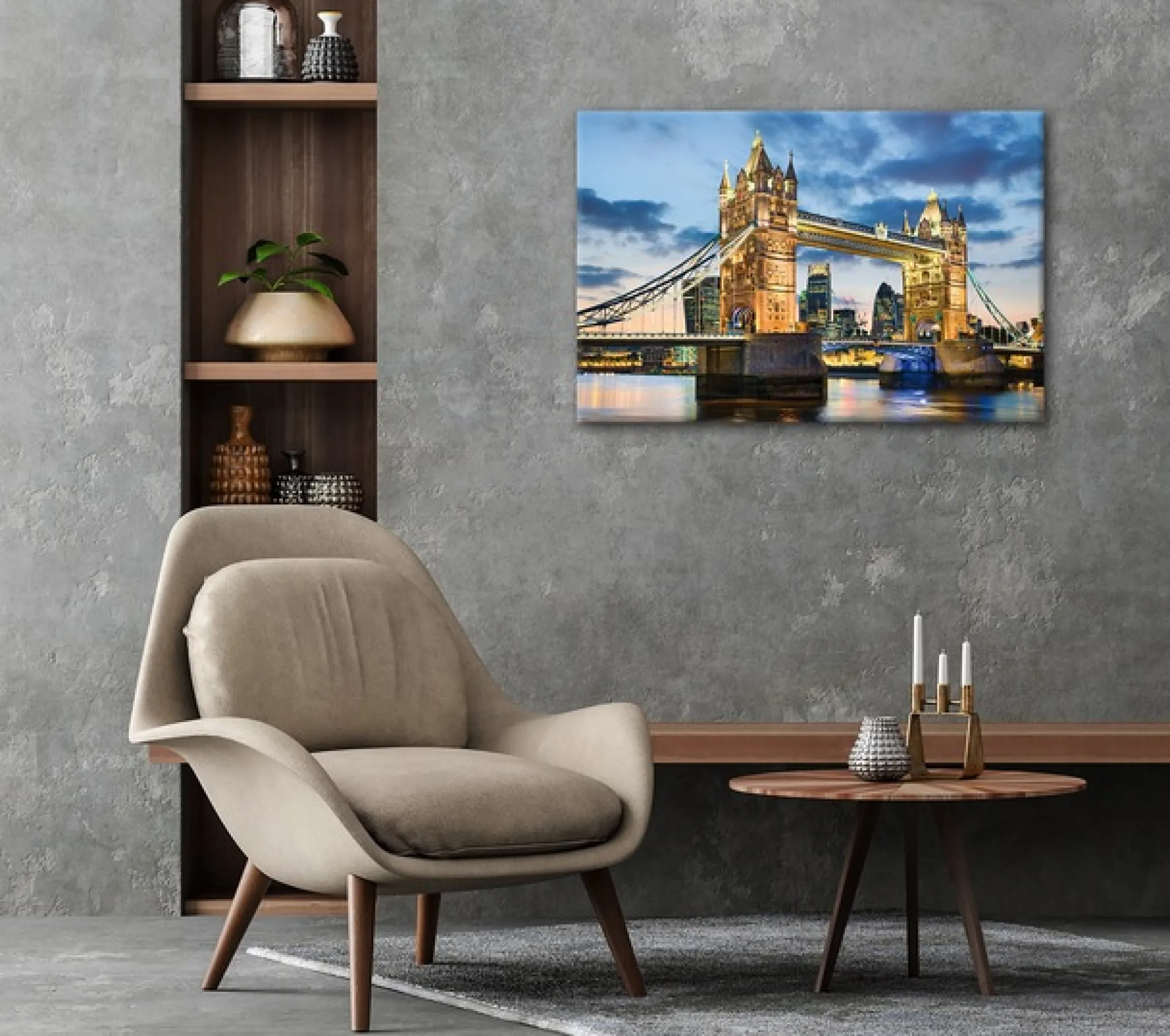 Bönninghoff Leinwandbild »Wandbild TOWER BRIDGE 60x90 cm – Leinwandbild Keilrahmen Deko modern« Brücken | Gebäude | Großbritannien | London | Skyline | Stadt | Städte 1 Stk. tlg. auf Keilrahmen gespannt