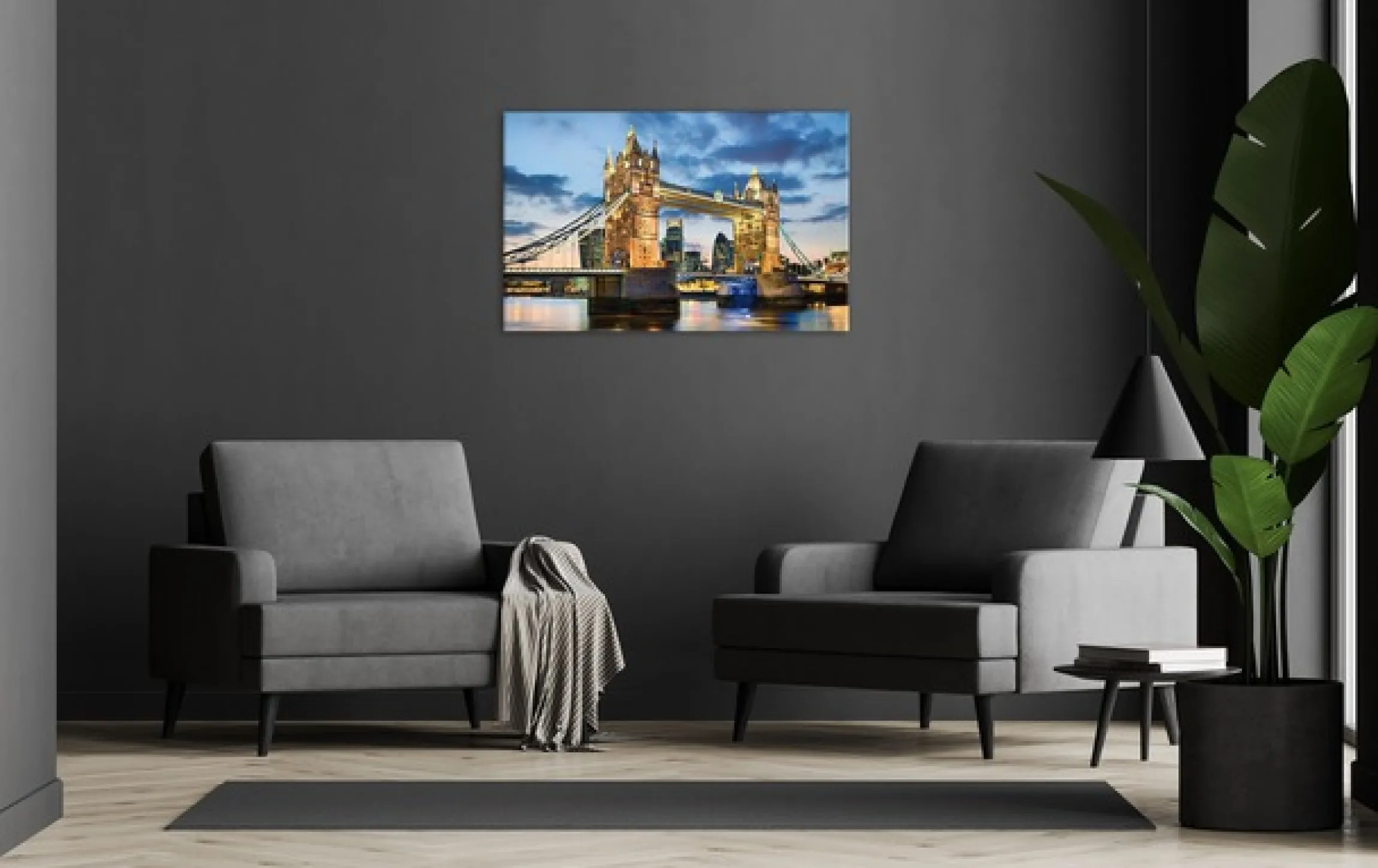 Bönninghoff Leinwandbild »Wandbild TOWER BRIDGE 60x90 cm – Leinwandbild Keilrahmen Deko modern« Brücken | Gebäude | Großbritannien | London | Skyline | Stadt | Städte 1 Stk. tlg. auf Keilrahmen gespannt