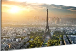 Bönninghoff Leinwandbild »Wandbild EIFFELTURM PARIS 50x100 cm – Leinwandbild Keilrahmen Deko« Frankreich | Paris | Sonnenuntergang | Stadt 1 Stk. tlg. auf Keilrahmen gespannt