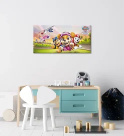 Bönninghoff Leinwandbild »Wandbild PAW PATROL – RESCUE 33x70 cm – Leinwandbild Keilrahmen Deko« Hunde | Paw Patrol 1 Stk. tlg. auf Keilrahmen gespannt